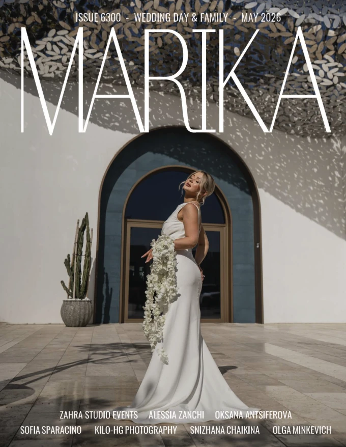 MARIKA Magazine cover featuring the Sakhalin Dubai welcome dinner editorial